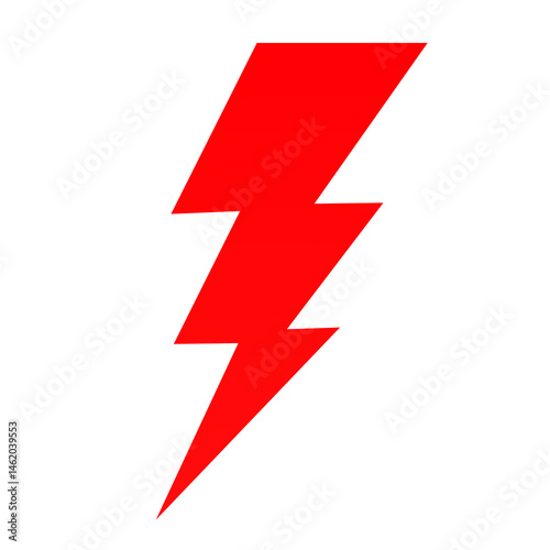 Free Download Red Lightning Bolt Icon Energy, Power, Speed, Electricity Symbol, Graphic Design Element - GFXLoad