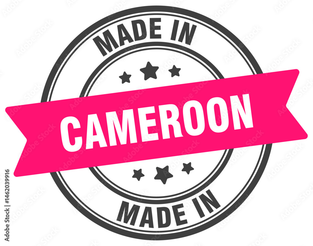 Fototapeta premium Made in Cameroon round sign. Made in Cameroon stamp.