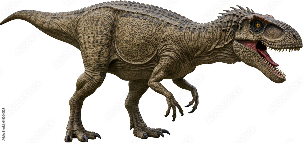 Naklejka premium Realistic 3D Render of a fearsome Theropod Dinosaur Jurassic Predator Ancient Reptile