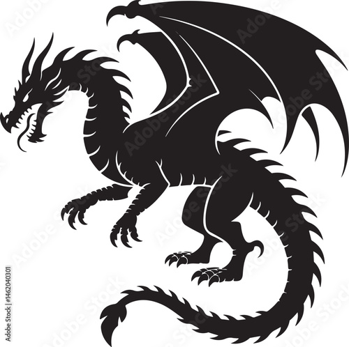 "Dragon Silhouette SVG – Fantasy Tribal Beast Clipart for DIY Crafts & Tattoos"

"Flying Dragon Outline – Mythical Creature Art for Shirts, Prints, and Logos"

"Black Dragon Silhouette PNG – Gothic Ve