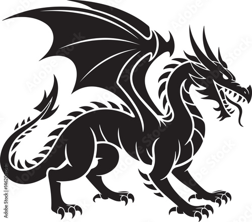"Dragon Silhouette SVG – Fantasy Tribal Beast Clipart for DIY Crafts & Tattoos"

"Flying Dragon Outline – Mythical Creature Art for Shirts, Prints, and Logos"

"Black Dragon Silhouette PNG – Gothic Ve