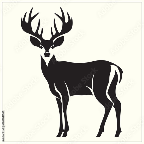 Silhouette of Bambi, Forest Animal