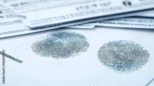 Closeup Fingerprints On Documents