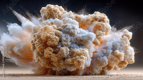 Massive explosion creates dense clouds of smoke and debris during a controlled demolition at a construction site