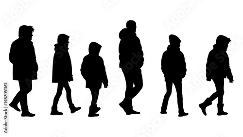 walking and standing business people
