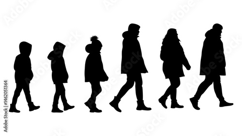 walking and standing business people
