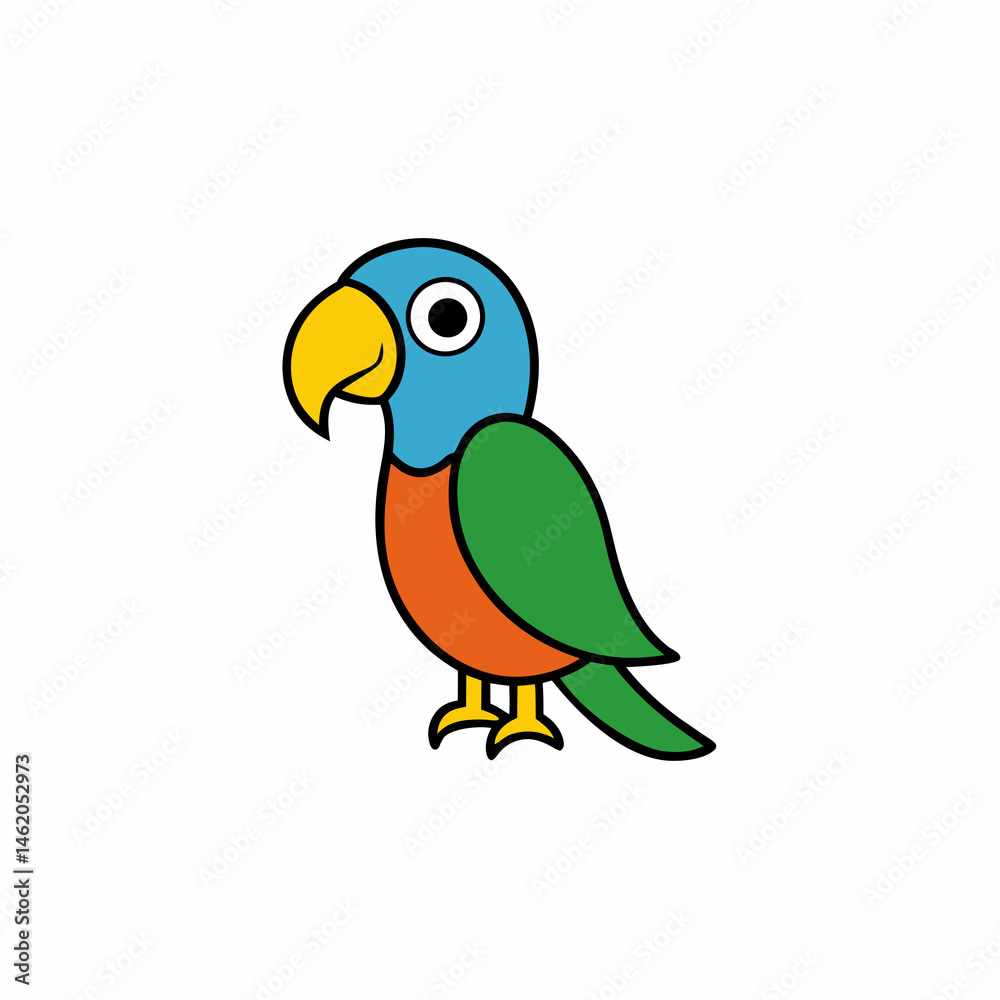 Fototapeta premium parrot on a branch