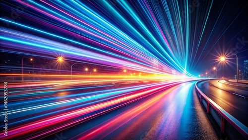 Abstract Light Trails: Digital Energy and Motion Minimalist Photography