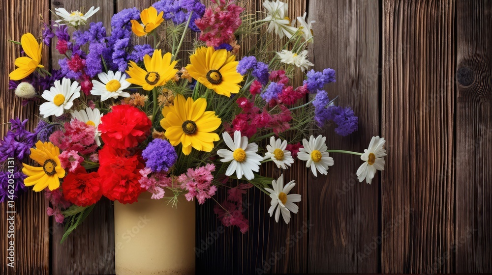 Fototapeta premium charm flower wood background