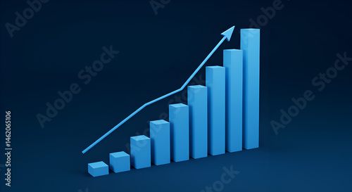 Bar Chart Showing Growth Trend