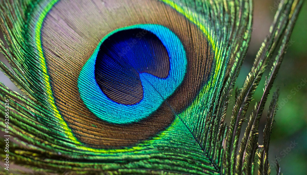 Naklejka premium beautiful close up peacock feather