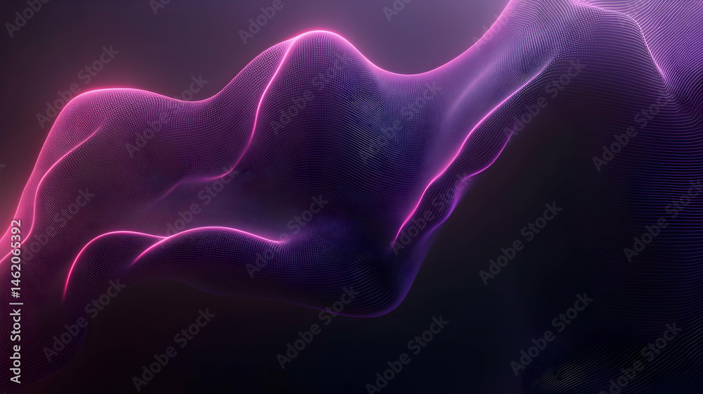 Abstract Digital Design With Purple And Pink Waves Abstract Digital Design With Purple And Pink Waves