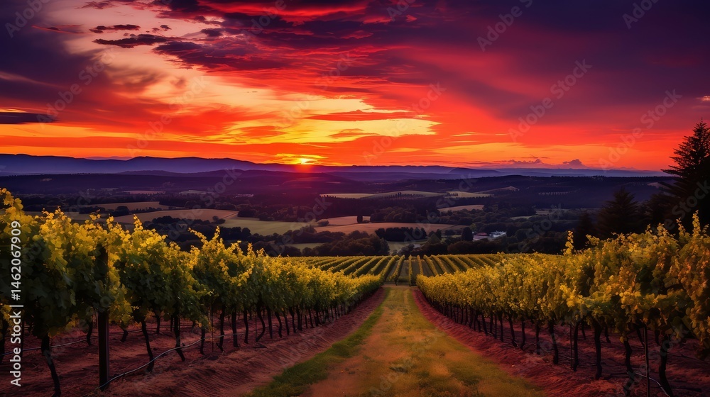 Naklejka premium sprawling oregon wine country