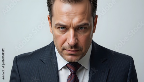 Handsome man with arrogant narcissist personality - boss with self-centered excessive sense of importance- Feel superior to others