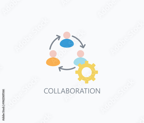 Collaboration Icon Or Logo Isolated Illustration