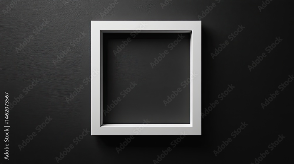 White frame on black background. White frame on black background.