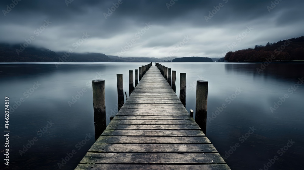 Obraz premium weathered wood dark