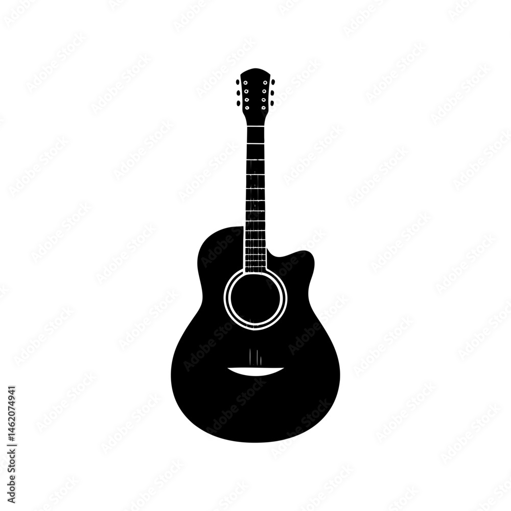 Fototapeta premium guitar vector silhouette