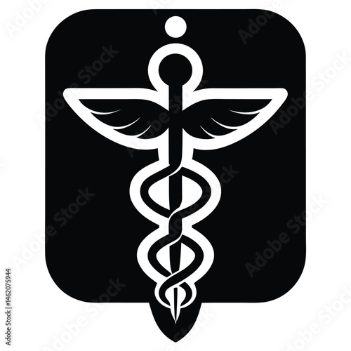 Caduceus Medical Symbol  Vector Illustration of the Healing Staff