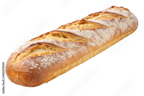 Freshly Baked Baguette with Crispy Crust and Fluffy Interior