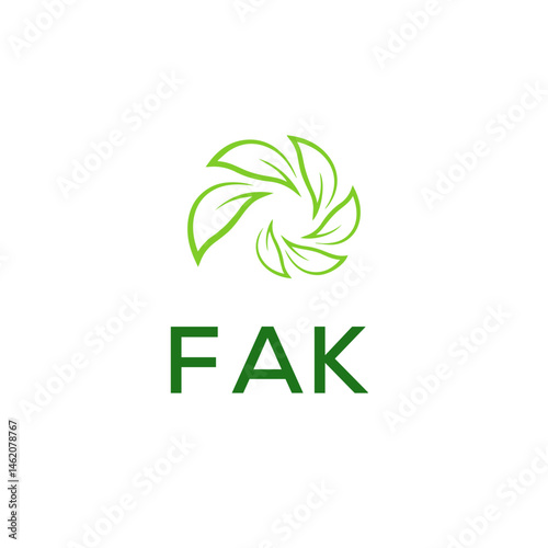 FAK Letter Initial Logo Design Template Vector Illustration
