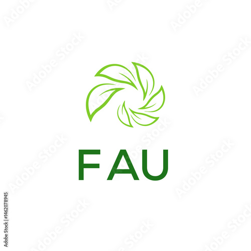 FAU Creative Circular Logo Design in Red and Black for Corporate Branding and Technology, FAU Red and Black Tech Logo with Circular Elements for Branding and Visual Identity, FAU LOGO, FAU vector logo