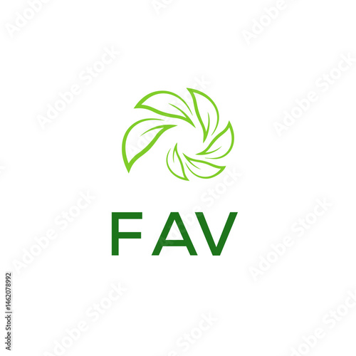 FAV Letter Initial Logo Design Template Vector Illustration
