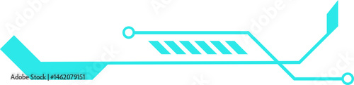 Futuristic technology circuit board footer and header design