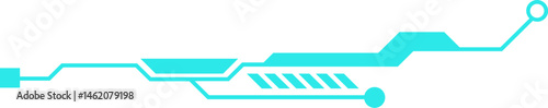 Futuristic technology circuit board footer and header design
