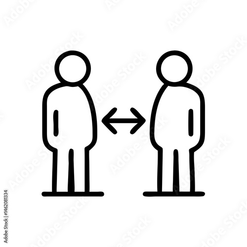 Two people standing apart symbolizing distance and separation  