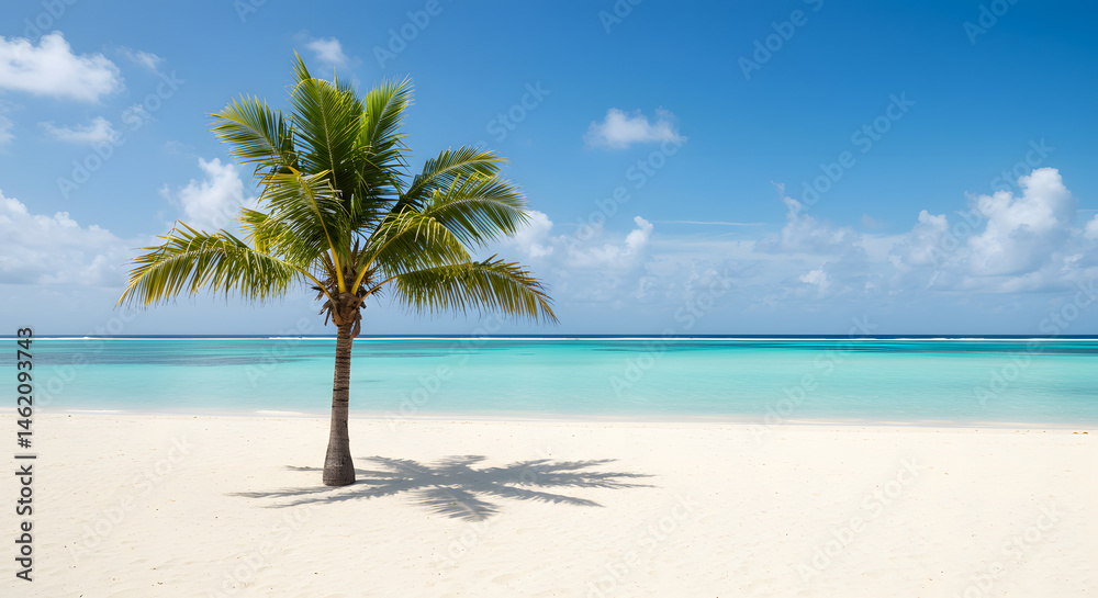 Palm Tree on a Tropical Beach Palm Tree on a Tropical Beach