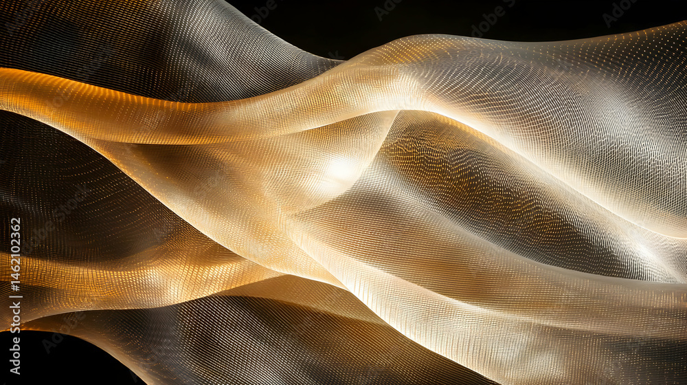 Abstract Gold Wave Design Abstract Gold Wave Design