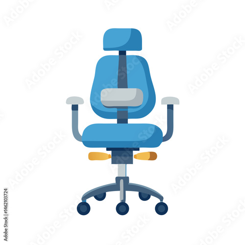 Ergonomic blue office chair designed for comfort and support during long working hours