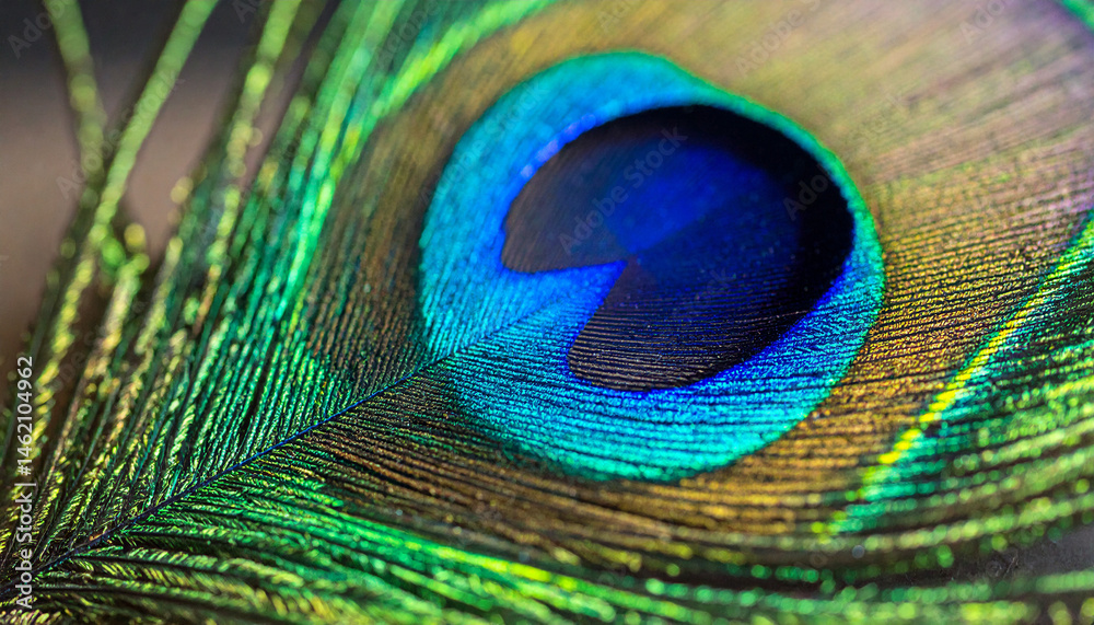 Fototapeta premium beautiful close up peacock feather