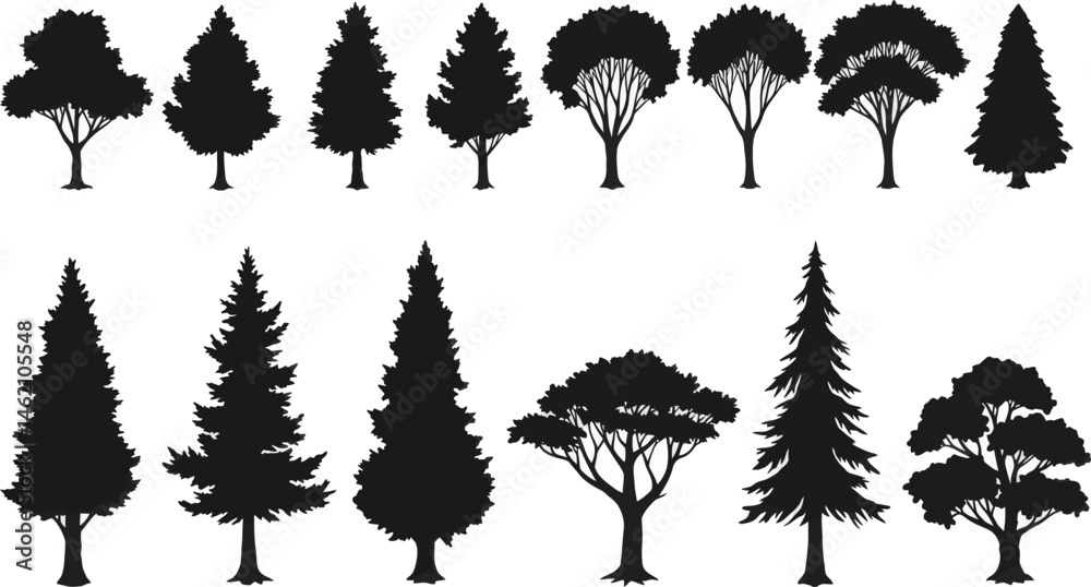 Fototapeta premium Nature Tree Silhouette Background Design