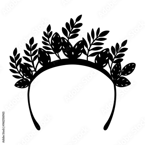 Botanical Print Headband silhouette vector