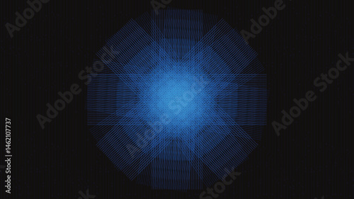Blue Flower Line Technology Background,comic and Motion concept design,vector.