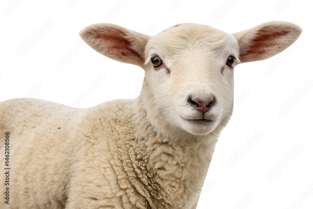 Obraz premium Young sheep on Transparent background