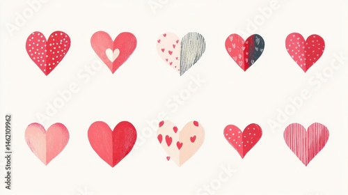 Collection of decorative hearts