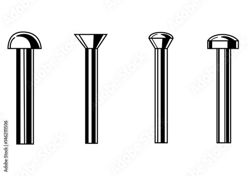 A set of rivets