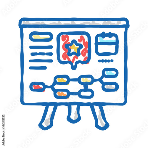 planning event agency icon doodle illustration