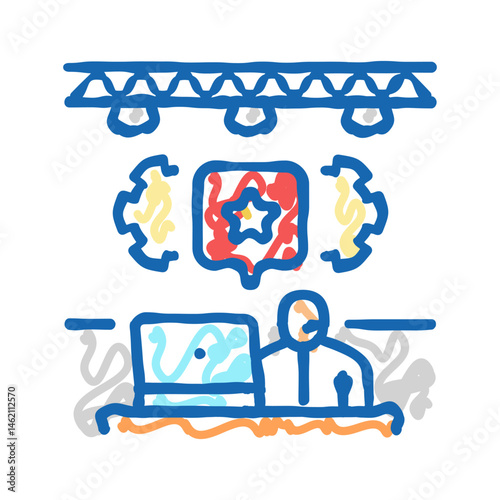 production event agency icon doodle illustration