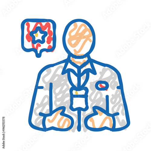 promotion event agency icon doodle illustration