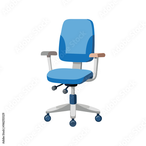 Comfortable blue ergonomic office chair designed for productivity in a modern workspace