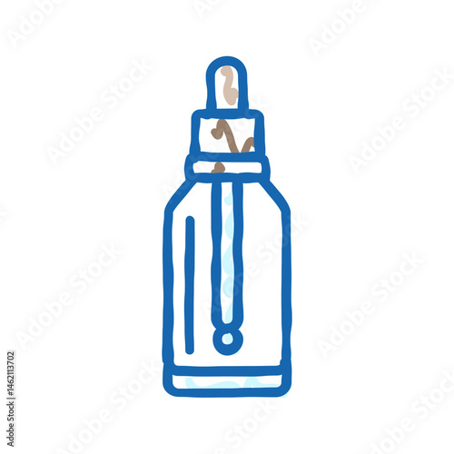 bottle dropper glass package icon doodle illustration