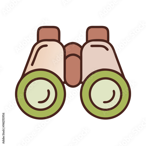 Binoculars resting on a surface, ideal for observing wildlife and distant landscapes during outdoor adventures