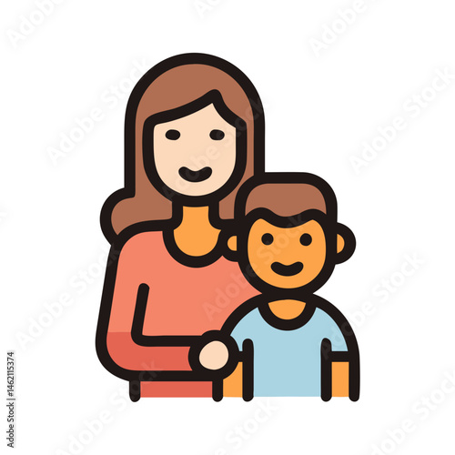 Mother and child smiling together in a close embrace during a playful moment at home