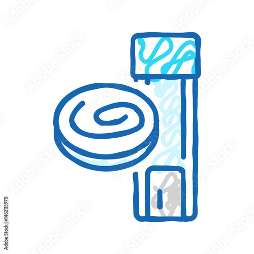 human body worm parasite icon doodle illustration