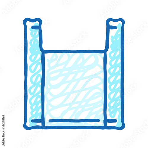 bag plastic package icon doodle illustration
