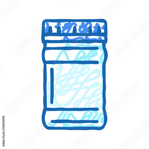jar plastic package icon doodle illustration